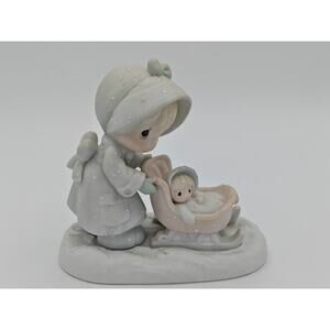 Precious Moments January Snowy Sledding 109983 1987 Figurine Enesco No Box